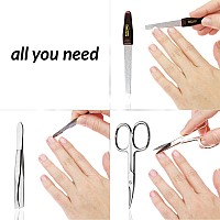 Marqus Manicure Set 3 Piece Set Including Scissors Nail File And Tweezers Perfect For Him Or Her At Home Or Travel Kit Red