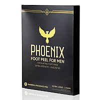 Pack Of 2 Phoenix Foot Peel For Men Extra Large Extra Strength Exfoliating Dry Feet Treatment Callus Remover Unscent