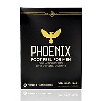 Pack Of 2 Phoenix Foot Peel For Men Extra Large Extra Strength Exfoliating Dry Feet Treatment Callus Remover Unscent