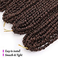 Pretwisted Passion Twist Hair 18 Inch Pre Looped Passion Twist Crochet Hair For Women 6 Packs Afro Kinky Spring Twist Synthetic