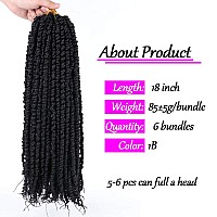 18 Inch Pretwisted Passion Twist Hair 6 Packs Passion Twist Crochet Hair Prelooped Synthetic Braiding Hair For Black Women 14