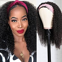 Nadula Hair 10A Afro Malaysian Kinky Curly Human Hair Half Wig Wear With Or Without Headband For Women 100 Virgin Human Hair H