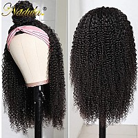 Nadula Hair 10A Afro Malaysian Kinky Curly Human Hair Half Wig Wear With Or Without Headband For Women 100 Virgin Human Hair H