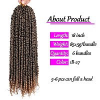 Passion Twist Hair 18 Inch Pre Twisted Crochet Hair 6 Packs Prelooped Passion Twists Crochet Braids Ombre Color Made Of Bohemia