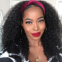 Nadula Hair 10A Afro Malaysian Kinky Curly Human Hair Half Wig Wear With Or Without Headband For Women 100 Virgin Human Hair H