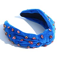 Fedans Women Knotted Jeweled Headband Embellished Top Hairband Ladies Twist Bohemian Hair Accessories For Girls