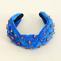 Fedans Women Knotted Jeweled Headband Embellished Top Hairband Ladies Twist Bohemian Hair Accessories For Girls