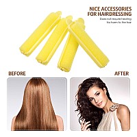 43 Pieces Soft Foam Sponge Hair Rollers 059 Inch Set With Stainless Steel Comb For Curling And Styling Yellow