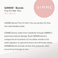 Gimme Beauty - Fine Hair Ties - Black Onyx - Seamless, No Break Microfiber Elastic Hair Ties - Firm Yet Gentle Hair Accessories with All Day Hold + No Snagging, Dents, or Breakage (12 Count)