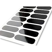 Tough Girls 20 Exquisite Gel Nail Polish Strips Wapplication Accessories No Uvled Lamp Required Black