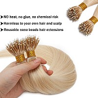 Sego Nano Ring Bead Hair Extension 100 Remy Human Hair Extension Prebonded Micro Nano Rings Beads Loop Hand Tied Hairpiece Str