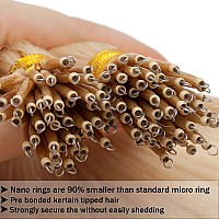 Sego Nano Ring Bead Hair Extension 100 Remy Human Hair Extension Prebonded Micro Nano Rings Beads Loop Hand Tied Hairpiece Str