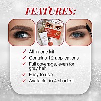 Ardell Brow Tint Dark Brown Longerlasting Semipermanent Brow Dye With Natural Extracts Complete Brow Tinting Kit 1 Pack