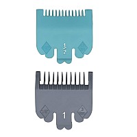 Professional Hair Clipper Attachment Combs Cutting Guides Guards 3170-400 fits for Most Wahl Standard Full Sized Hair Clippers (2 Pieces, Multi-colored)