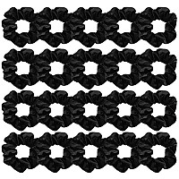 20 Pcs Black Scrunchies, Didder Velvet Scrunchies,Scrunchies for Hair Velvet Hair Scrunchies,Large Scrunchies,Soft Elastics Bobbles Ropes Scrunchie Pack Solid color cute Scrunchies for Women girls