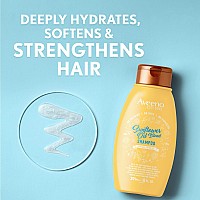 Aveeno Deep Moisturizing Sunflower Oil Blend Shampoo With Oat For Dry Damaged Hair Dye Paraben Sulfate Surfactants Free 12