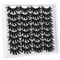 Alicrown Dramatic Eyelashes Fluffy Mixed False Lashes Lightweight Handmade Soft Volume 16 Pairs Faux Mink Lashes Pack