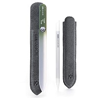 Germanikure Crystal Glass Cuticle Stick Im Aware That Im Rare Nail File Set In Suede Leather Case Handmade In Czech Republ