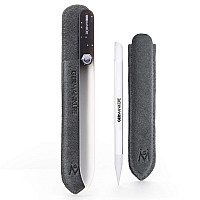 Germanikure Crystal Glass Cuticle Stick Black Nail File Set In Suede Leather Case Handmade In Czech Republic Professional