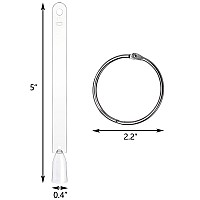 Hedume 12 Set Total 600 Tips Clear Nail Swatches Sticks With Metal Screw Split Ring Holder Transparent Fanshaped Nail Art Tips