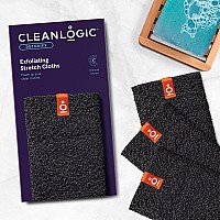 Cleanlogic Body Exfoliating Cloth Stretchy Detox Charcoal Infused Exfoliator Bath And Shower Washcloths Reusable Daily Skincar