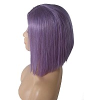 16 Inch Lilac Bob Wigs Silky Straight Glueless 13X4 Hd Transparent Lace Bob Virgin Human Hair Bleached Knots With Baby Hair Ligh