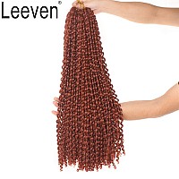 Leeven 7 Packs 24 Inch Copper Red Passion Twist Hair For Butterfly Locs Long Bohemian 350 Water Wave Passion Twists Crochet Bra