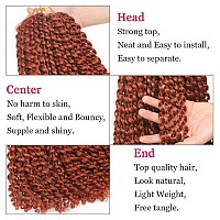 Leeven 7 Packs 24 Inch Copper Red Passion Twist Hair For Butterfly Locs Long Bohemian 350 Water Wave Passion Twists Crochet Bra