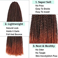 Rosdina Passion Twist Hair 24 Inch 6 Packs Ombre Ginger Orange Long Bohemian Hair For Passion Twist Crochet Hair Butterfly Loc