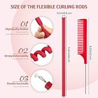 Syhood 30 Pcs Flexible Curling Rods 945 Twist Foam Hair Rollers Soft Foam No Heat Hair Rods Rollers And 1 Steel Pintail Comb R