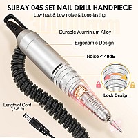 Subay 30000Rpm Efile Nail Drill Electric Nail File With 106Pcs Sanding Bands And Nail Drill Bits Pedicure Manicure Tools For