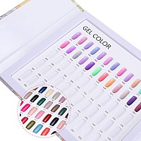 Noverlife 120 Nail Colors Display Book With 120 False Nail Tips Nail Art Samples Color Swatches Cardboard Nail Gel Polish Disp