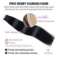 Suyya Tape In Hair Extensions Human Hair 100 Remy Human Hair Jet Black 50Gpack 20Pcs Straight Seamless Skin Weft Tape Hair Ext