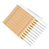 Hair Extension Hook Needle, 10Pcs Latch Hook Hair Tool Kits Hair Extensions Wig Tools Hair Extension Loop Needle Threader Pulling Hook Tool For Micro Braids Hair Extension Feather And Carpet