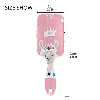 Princess Llama Detangler Hair Brushes Anti Static Massage Comb Hair Brush For Women Girls Curly Straight Long Or Short Hair