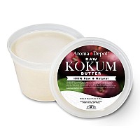 Aroma Depot 16 Oz 1 Lb Raw Kokum Butter Great For Skin Body And Hair 100 Pure I Natural I Cold Pressed I Thickener For Bo