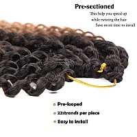 Honey Blonde Passion Twist Hair 22 Inch Long Water Wave Crochet Hair Bohemian Curl Passion Twist Synthetic Crochet Braids For Br