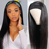 Tnice Headband Wig Human Hair Straight 22 Inch Headband Wigs For Black Women Glueless None Lace Front Human Hair Wigs Brazilian