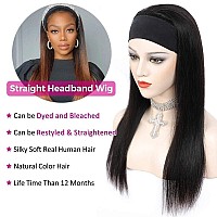 Tnice Headband Wig Human Hair Straight 22 Inch Headband Wigs For Black Women Glueless None Lace Front Human Hair Wigs Brazilian