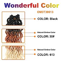 Eliza Wavy Gypsy Locs Ombre Crochet Hair 14 8Packs Goddess Locs 100 Kanekalon Fiber Faux Locs African Roots Dreadlocs Syntheti