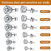 Hicarer Stainless Steel Body Ear Piercing Tool Set Ear Nose Navel Piercing Machines With 12 Pairs Stainless Steel Stud Earrings