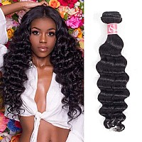 Ls Hair Peruvian Loose Deep Bundles100 Unprocessed Virgin Human Hair Single Bundle 18 Inch 10A Peruvian Loose Deep Wave Human