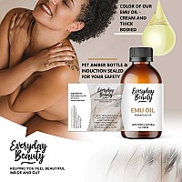 Pure Australian Emu Oil - All Natural 6X Refined for Face, Skin and Hair - Highly Effective Hydration for Sensitive Skin and Hair Growth - Perfect for Scars and Blemishes - 4 oz