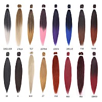 Leeven 26 Inch 8 Packs Prestretched Ez Braiding Hair Professional Easy Crochet Braiding Hair Hot Water Setting Perm Yaki Synthe