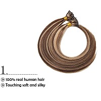 Sego Nano Ring Bead Human Hair Extension Micro Rings Beads Loop Hand Tied Hairpiece Prebonded Nano Tip Remy Hair Extensions 22