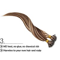 Sego Nano Ring Bead Human Hair Extension Micro Rings Beads Loop Hand Tied Hairpiece Prebonded Nano Tip Remy Hair Extensions 22