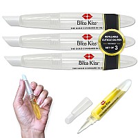 Refillable Squeeze Cuticle Oil Pen Empty 3Pack Ideal For Nail Growth Oil And Nail Oil Application Bliss Kiss