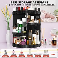 Hemtroy 360 Degree Rotating Makeup Organizer For Vanity Extra Large Capacity Beauty Organizer Adjustable Diy 7 Layers Perfume