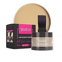 Instantly Hairline Shadow - SEVIcH Hairline Powder, Quick cover grey Hair Root concealer, Eyebrows & Beard Line, Hair Root Touch Up for Thinning grey Hairline, Windproof&Sweatproof, Med Blonde