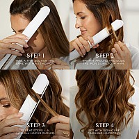 Kristin Ess 3-in-One Titanium Flat Iron Hair Straightener, Curling Iron + Waver - 1 1/4 Inch Ionic Styler - Professional S Curls - Dual Voltage - Automatic Hair Straightener and Curler 2 in 1 Combo